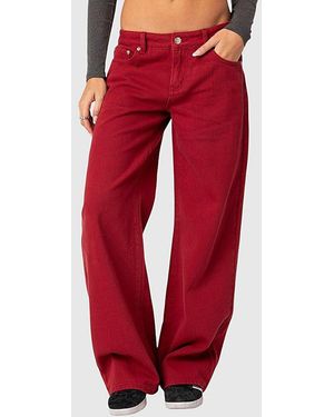 Edikted Roman Low Rise Slouchy Jean - Red