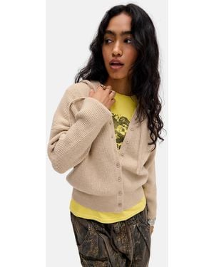 Urban Outfitters Uo Tyler Knit Hoodie - Natural