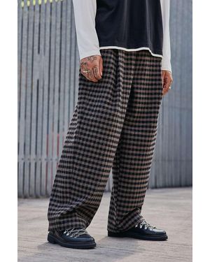 iets frans... Brown Check Warm Harri Joggers - Grey