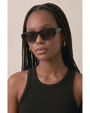 Fifth & Ninth Fifth & Ninth Priya Rectangle Polarized Sunglasses - Black