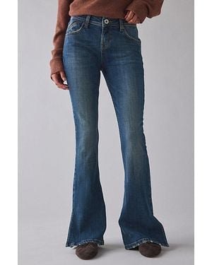 BDG Brooke Split Hem Low-Rise Flare Jean - Blue