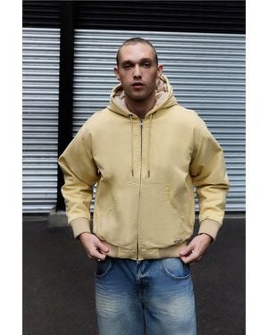 BDG Pastel Yellow Rex Skate Hoodie - Blue