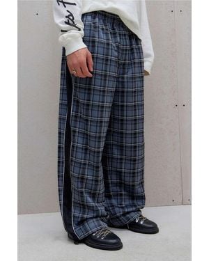 iets frans... Blue Harri Check Woven Joggers