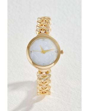 Urban Outfitters Heart Chain Watch - Metallic