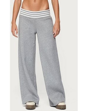 Edikted Eloura Stripey Sweatpants - Grey
