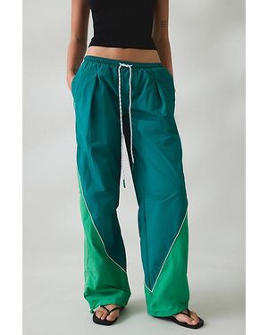 BDG Finish Line Low-Rise Baggy Track Pants - Green