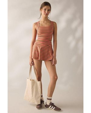 Out From Under Bec Square Neck Fit-And-Flare Mini Dress - Natural