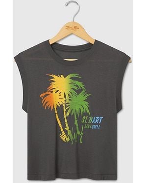 Junk Food St. Barts Bar And Grill Vintage Tissue Tank Top - Gray