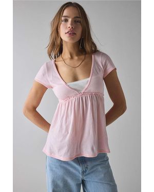 BDG Tina Babydoll Top - Multicolour