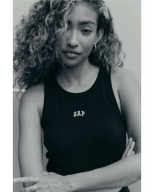Gap Modern Rib Logo Tank Top - Black