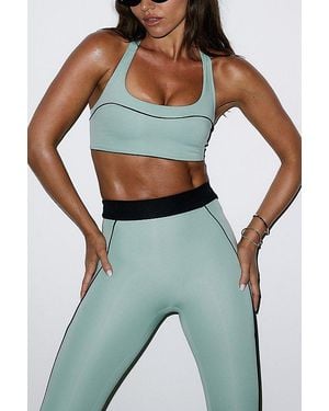 Héros Piped Halter Sports Bra - Green