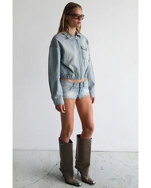 Abrand Jeans Push It Denim Bomber Jacket - Blue