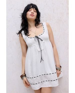 Kimchi Blue White Scoop Neck Mini Dress