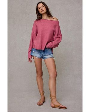 Out From Under So Soft Oversized Off-The-Shoulder Sweater - Pink