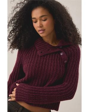 BDG Glacier Grace Funnel Neck Jumper - Purple