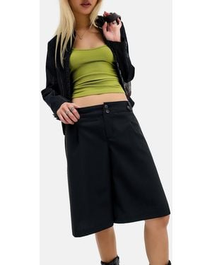 Urban Outfitters Uo Black Culotte Shorts