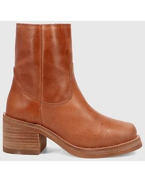 Dingo Roxy Leather Bootie - Brown