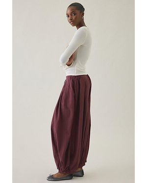 BDG Cloud Cotton Low-Rise Baggy Balloon Pants - Purple