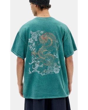 Urban Outfitters Uo Green Dragon Grunge T-shirt