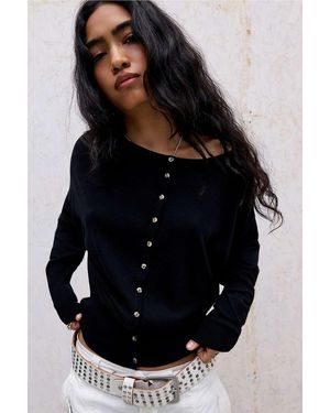 Urban Outfitters Uo Daley Batwing Cardigan - Black