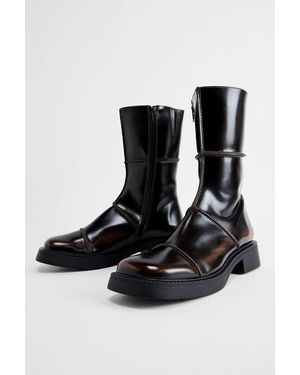 Miista Brown Dahlia Ankle Boots - Black