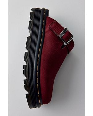 Dr. Martens Zebzag Suede Slingback Platform Mules - Red
