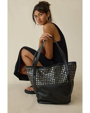 BDG Steph Studded Faux Leather Tote Bag - Black