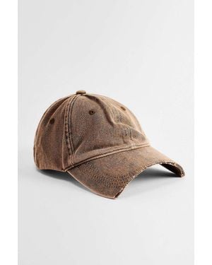 Urban Outfitters Uo Washed Leopard Print Half Peak Cap - Brown