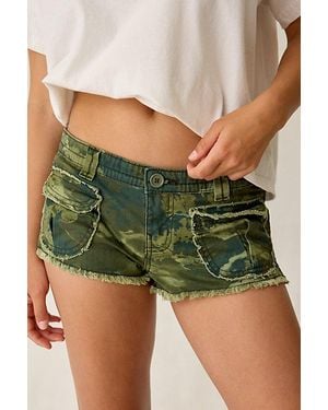 BDG Sunkissed Cargo Low-Rise Micro Shorts - Green