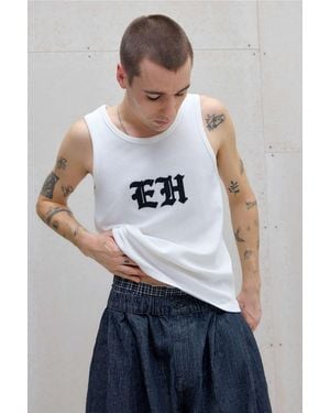 Ed Hardy Uo Exclusive White Gothic Waffle Tank Top