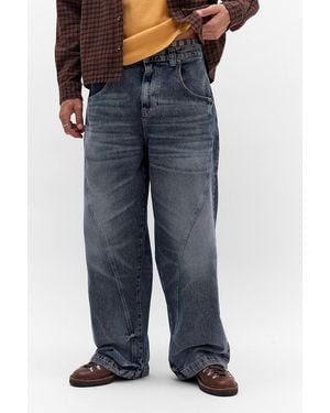 BDG Smokey Blue Neo Skate Twisted Jeans 26w 30l At Urban Outfitters
