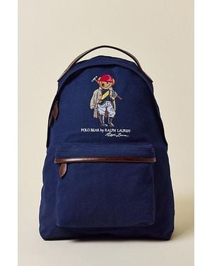 Polo Ralph Lauren Bear Logo Canvas Backpack - Blue