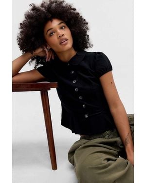Silence + Noise Silence + Noise Lyn Pea Jacket Blouse - Black