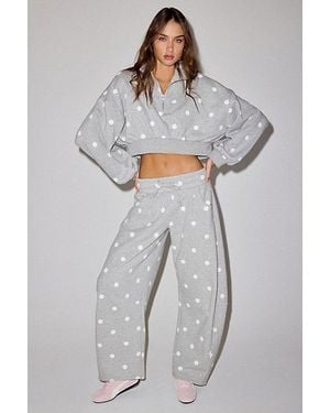 Out From Under Essential Barrel Leg Full Length Sweatpants - Grey
