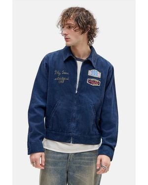 BDG Navy Corduroy Mechanic Jacket - Blue