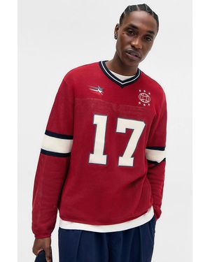 iets frans... Red Varsity Long Sleeve Knit Jumper