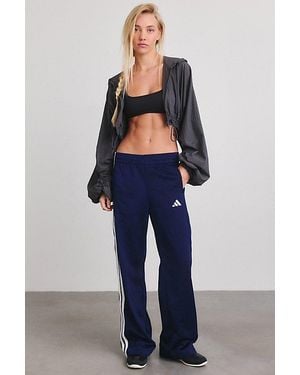 adidas Tricot 3-Stripes Snap Track Pants - Blue