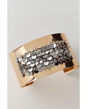 Urban Outfitters Chime Mixed Metal Cuff Bracelet - Metallic