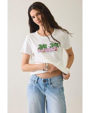 AllSaints Stevie Troppo Graphic Slim Tee - Blue
