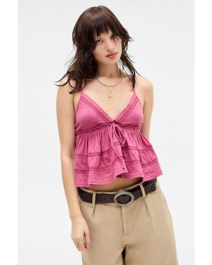 Kimchi Blue Nia Babydoll Top - Pink