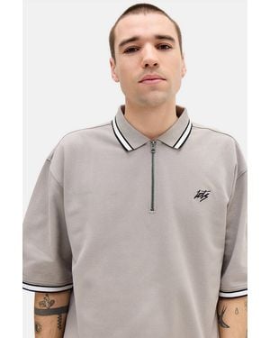 iets frans... Taupe Short Sleeve Polo Shirt - Grey