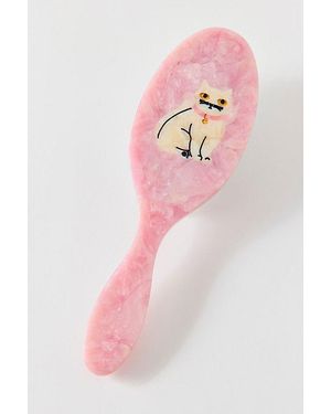 Solar Eclipse Hand-Painted Amazing Hair Day Paddle Brush - Pink