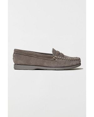 Minnetonka Suede Mellony Penny Loafer - Gray
