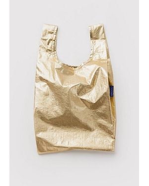 BAGGU Metallic Baby Reusable Tote Bag - Natural