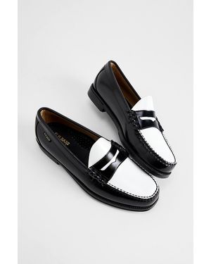 G.H. Bass & Co. G. H. Bass G. H.bass Black & White Weejuns Leather Penny Loafers