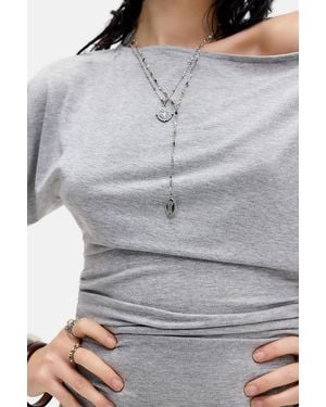 Silence + Noise Silence + Noise Gemstone Lariat Necklace - Grey