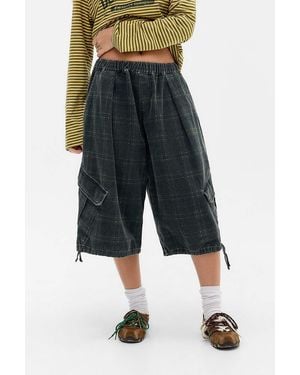 BDG Dallas Check Crop Trousers - Blue
