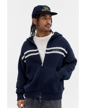 Temp Surf Co Uo Exclusive Navy Knit Hoodie - Blue