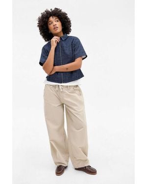 Archive At Uo Blue Zip-through Shirt