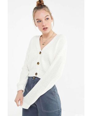 Urban Outfitters Uo Kai Cropped Cardigan - White